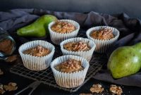 Warm Spiced Pear Muffins with Cinnamon Streusel