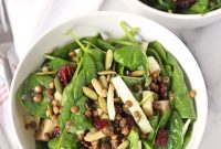 Autumn Spinach & Apple Salad with Honey Vinaigrette