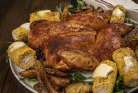 Crispy Golden Smatchcock Chicken Recipe for the Smoker