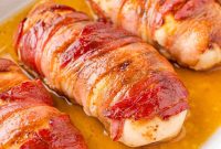 Juicy Bacon-Wrapped Chicken Breasts with Herb Butter Filling