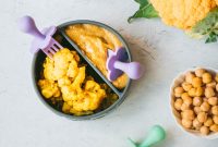 Curried Chickpea & Cauliflower Baby-Led Weaning Recipe with Mango Chia Lassi