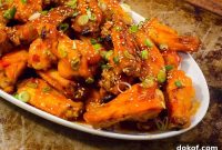 Honey Sriracha Sticky Wings with Crispy Skin and Sweet Heat