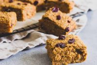 Chewy Sweet Potato Oat Bars with Warm Cinnamon Flavor