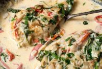 Creamy Spinach, Chicken & Bacon Skillet Recipe