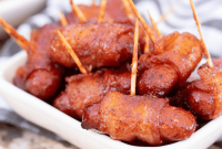 Smoked Bacon-Wrapped Little Smokies: Sweet and Smoky Party Bites