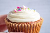 Lightened Carrot Cake Cupcakes with Cream Cheese Frosting