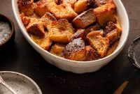 Decadent Brioche Bread Pudding with Rich Butter Custard