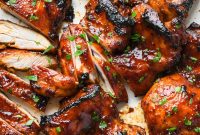 Oven-Baked Caramelized BBQ Chicken Thighs with Sticky Glaze