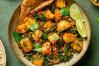 Spinach and Potato Curry (Saag Aloo) — Traditional Indian Recipe