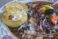 Minestrone Soup with Crispy Polenta Rounds