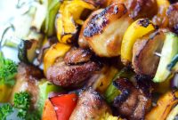 Crispy Air Fryer Chicken Kabobs with Veggies in 20 Minutes