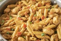 Creamy Cajun Chicken Pasta Recipe with Bell Peppers and Parmesan