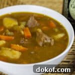 A bowl of beef stew.