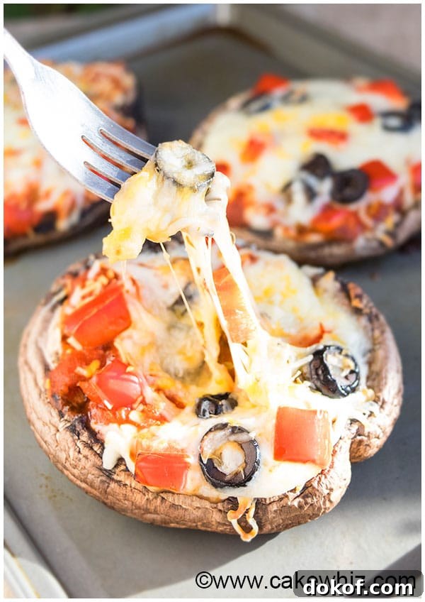 Portobello Mushroom Pizza Recipe (Low Carb Dinner) 3