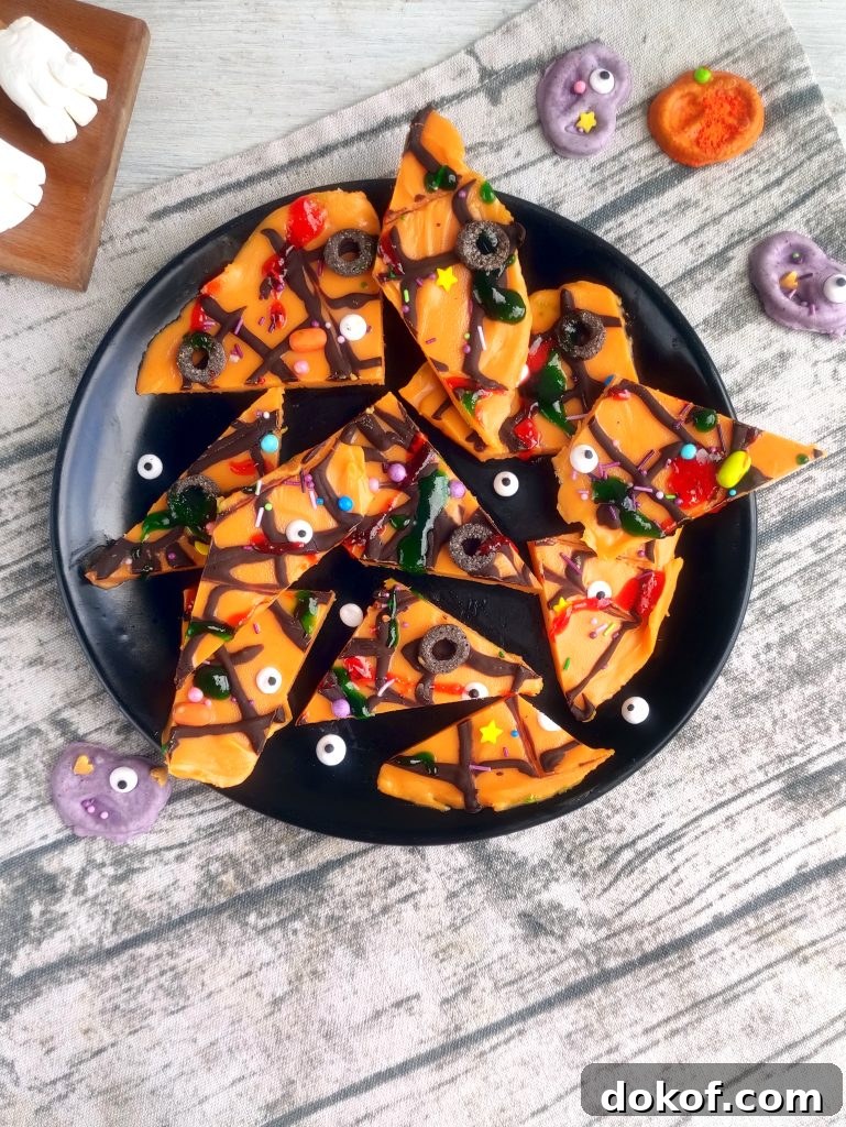 White Chocolate Halloween Bark: Spooky Candy Bark Recipe 2 img 106743 1