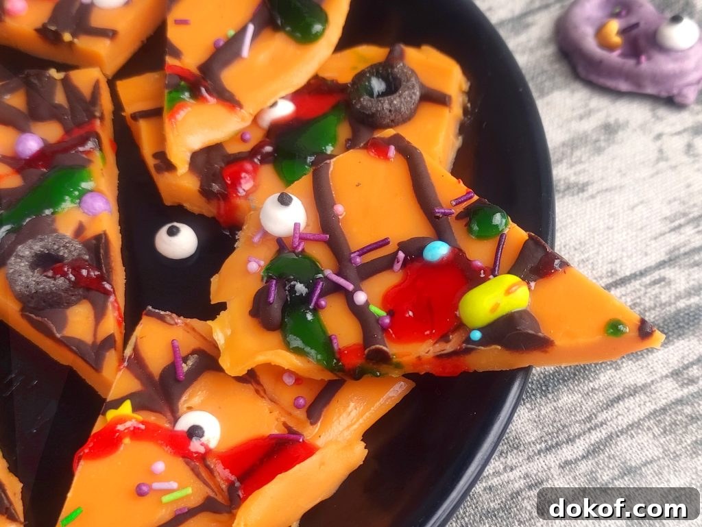 White Chocolate Halloween Bark: Spooky Candy Bark Recipe 9 img 106743 8
