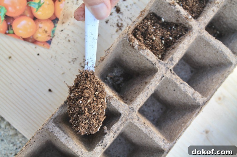 plant seeds in peat pots