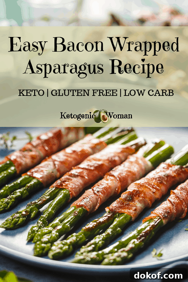 Keto Bacon-Wrapped Asparagus Recipe You’ll Crave Every Night 6 These Keto Bacon Wrapped Asparagus Bundles with Maple Glaze are perfect appetizers for Keto Holiday entertaining!