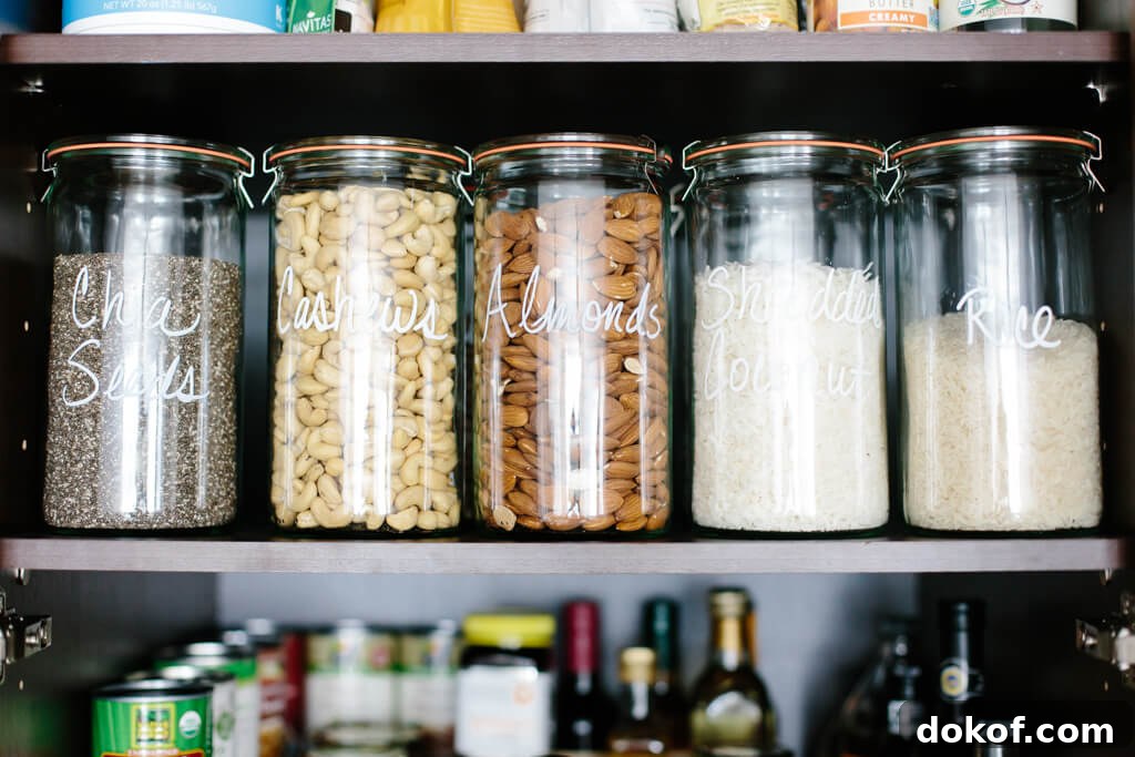 Pantry organization ideas - I've got several tips for creating a healthy pantry and moving all your storage containers to glass jars.