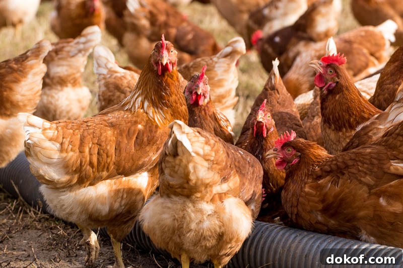 What Free Range Really Means and Why Those Little Blue Stickers Matter 4 A flock of Happy Egg Company Chickens