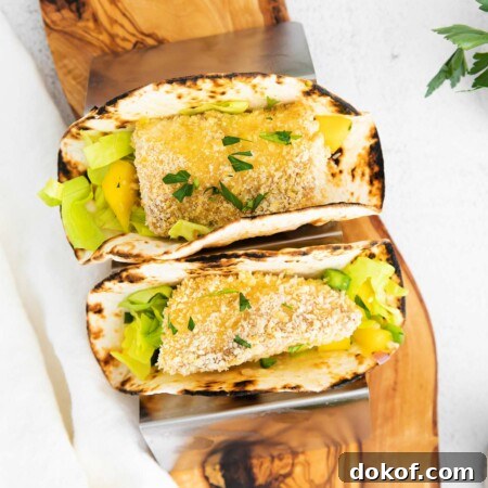 air fryer fish tacos prepared