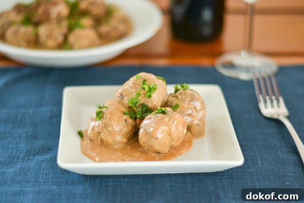 Creamy Stroganoff Meatballs with Mushroom Sauce 2 Stroganoff Meatballs