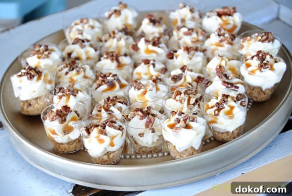platter of bananas foster cups.