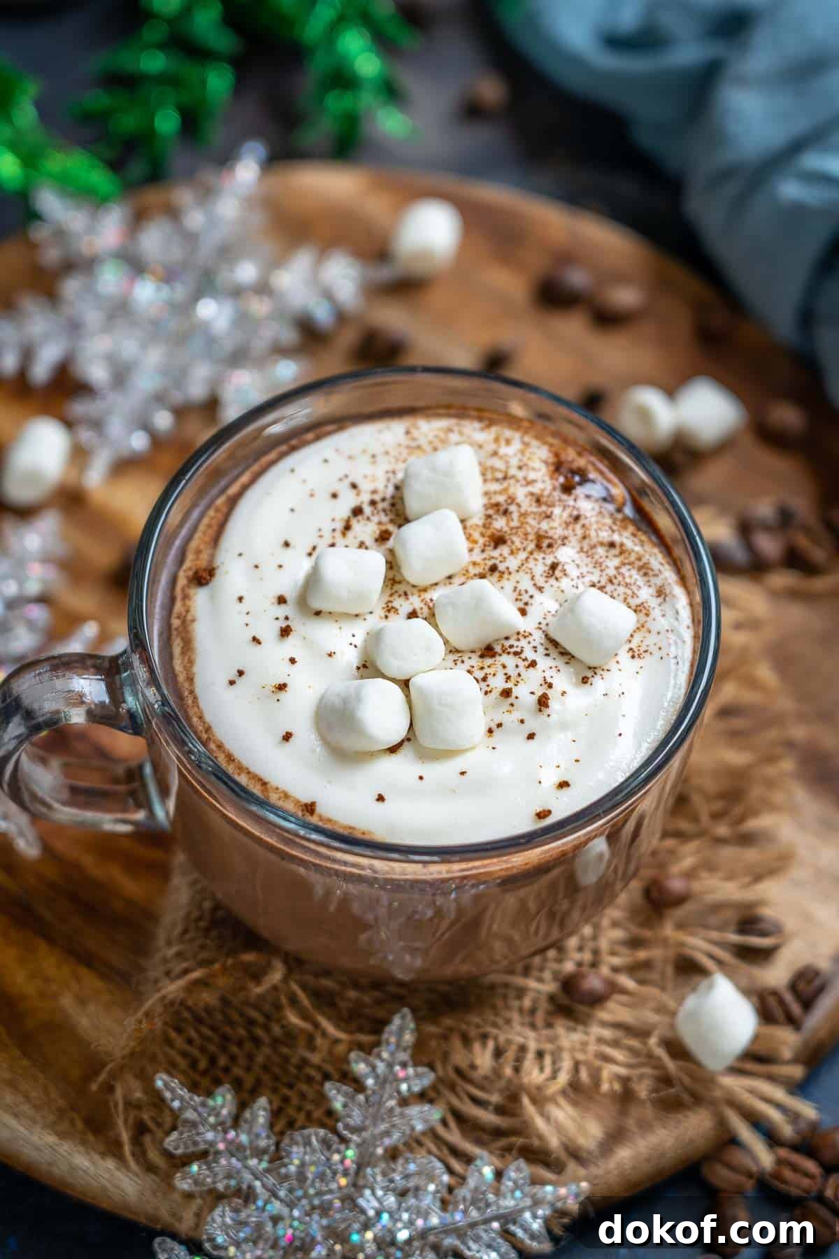 Espresso hot chocolate served in a mug.
