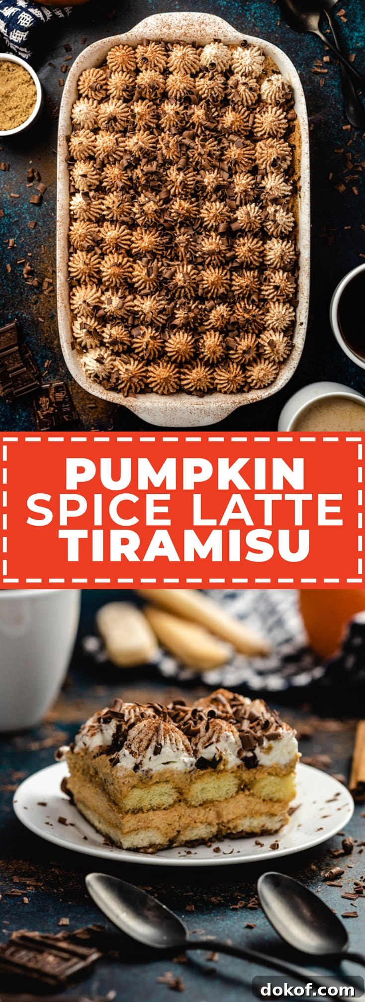 This easy, luxurious Pumpkin Spice Latte Tiramisu features all of our favorite Fall flavors. With its layers of fluffy pumpkin mousse, coffee-soaked ladyfingers, sweet whipped cream, and plenty of pumpkin spice, it's a PSL-lover's dream dessert.