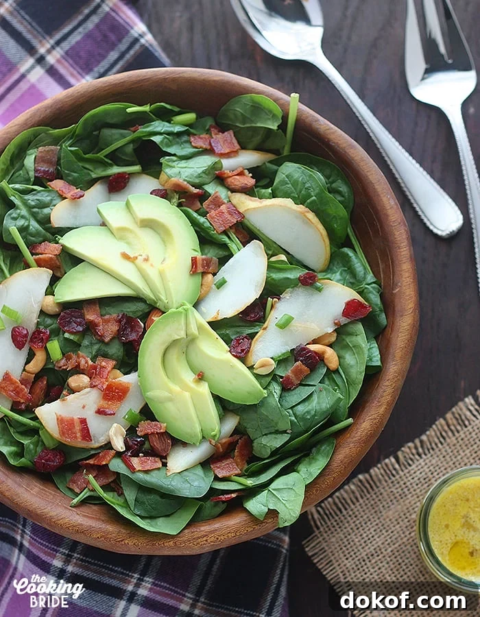 spinach pear salad