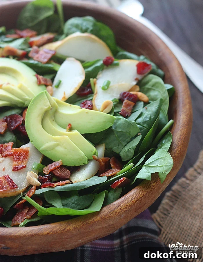 spinach pear salad