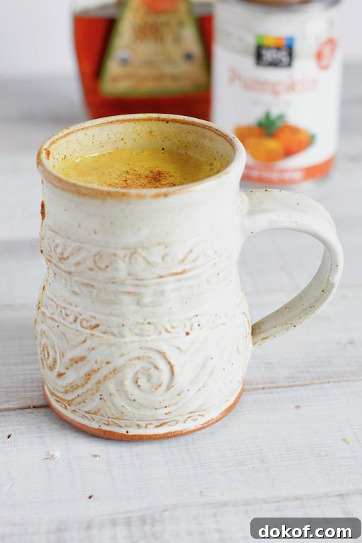 Pumpkin Spice Golden Milk Recipe in Mug