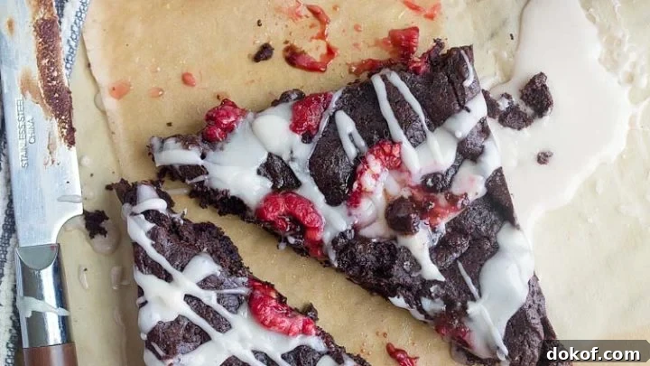 Raspberry Brownies for Two