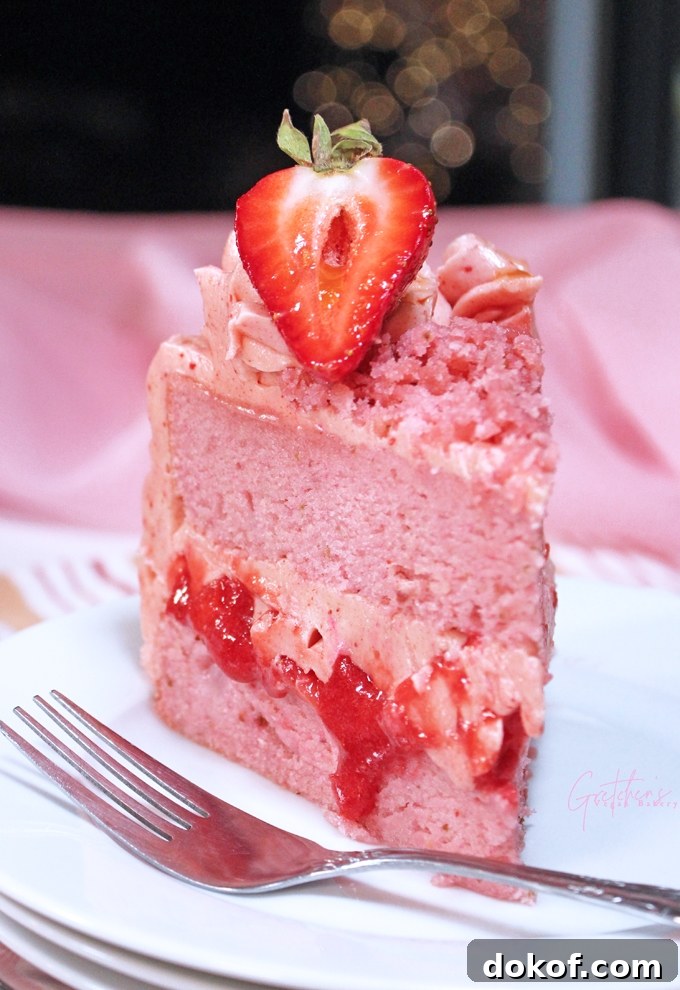 Triple Strawberry Cake