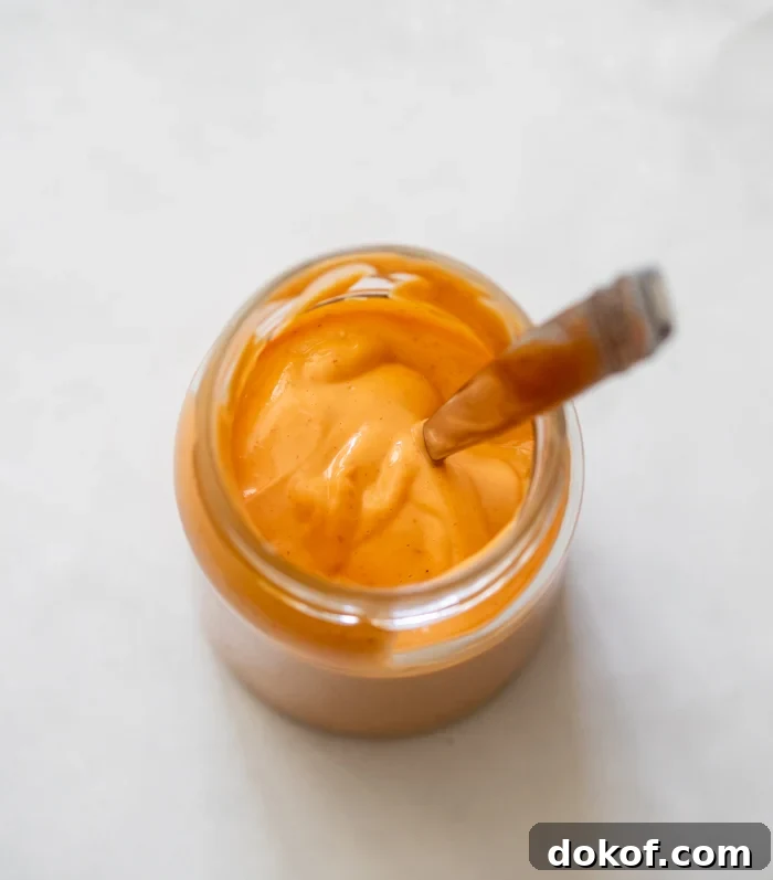 spicy sriracha mayonnaise in a jar