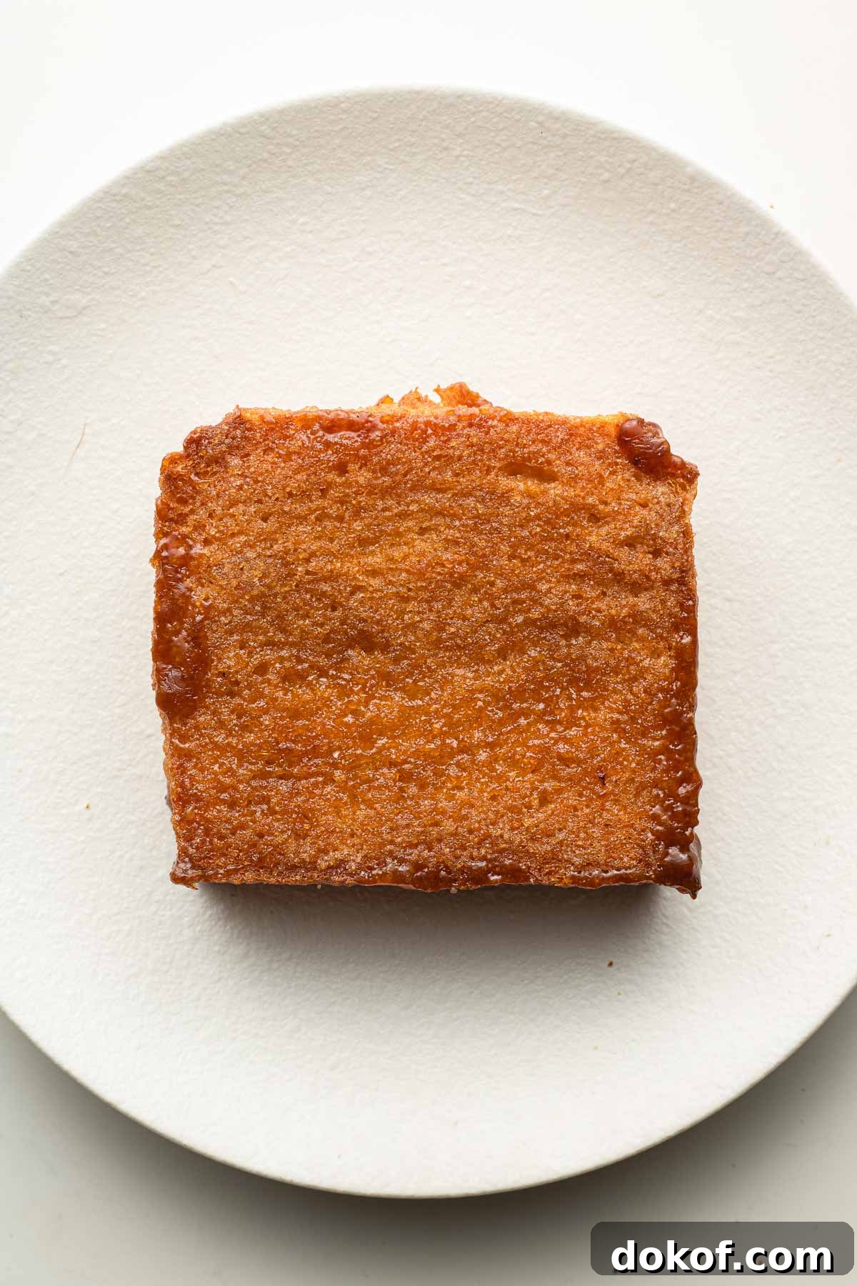 miso honey butter toast on a white plate