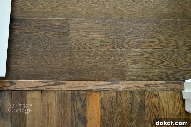 Floating Floor Before and After: Stunning DIY Transformation Guide 5 Floating Engineered Hardwood flooring next to reclaimed oak flooring