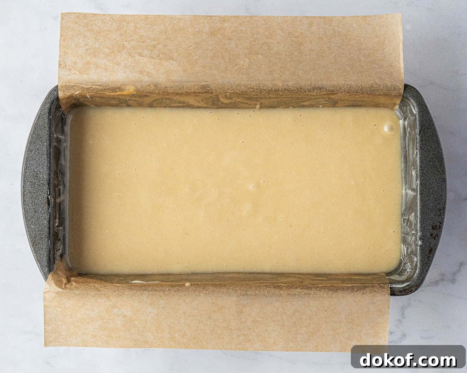 Moist Vegan Golden Syrup Cake Recipe with Sticky Glaze 7 Step 3, thhe batter in the tin.