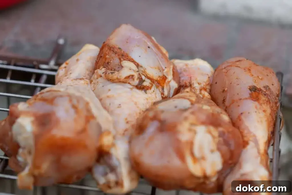 Chicken legs in brine