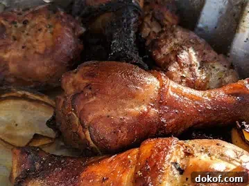 Finished smoked chicken legs