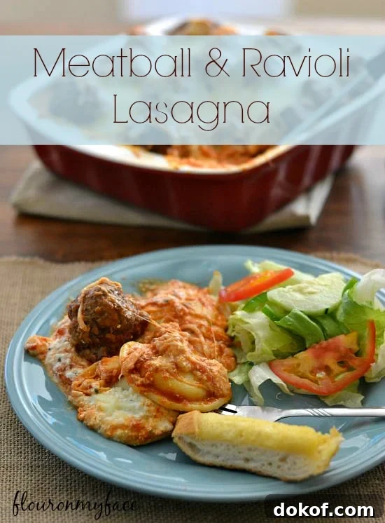 Meatball Ravioli Lasagna, #NewTraDish, Ragu sauce, Ragu recipes