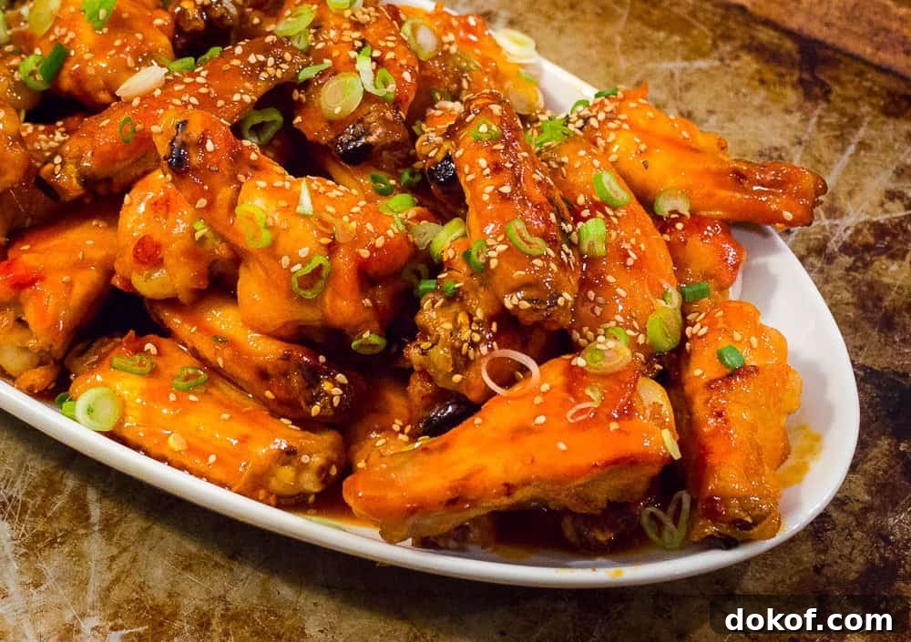 Sticky Honey Sriracha Wings | Savorwithjennifer.com