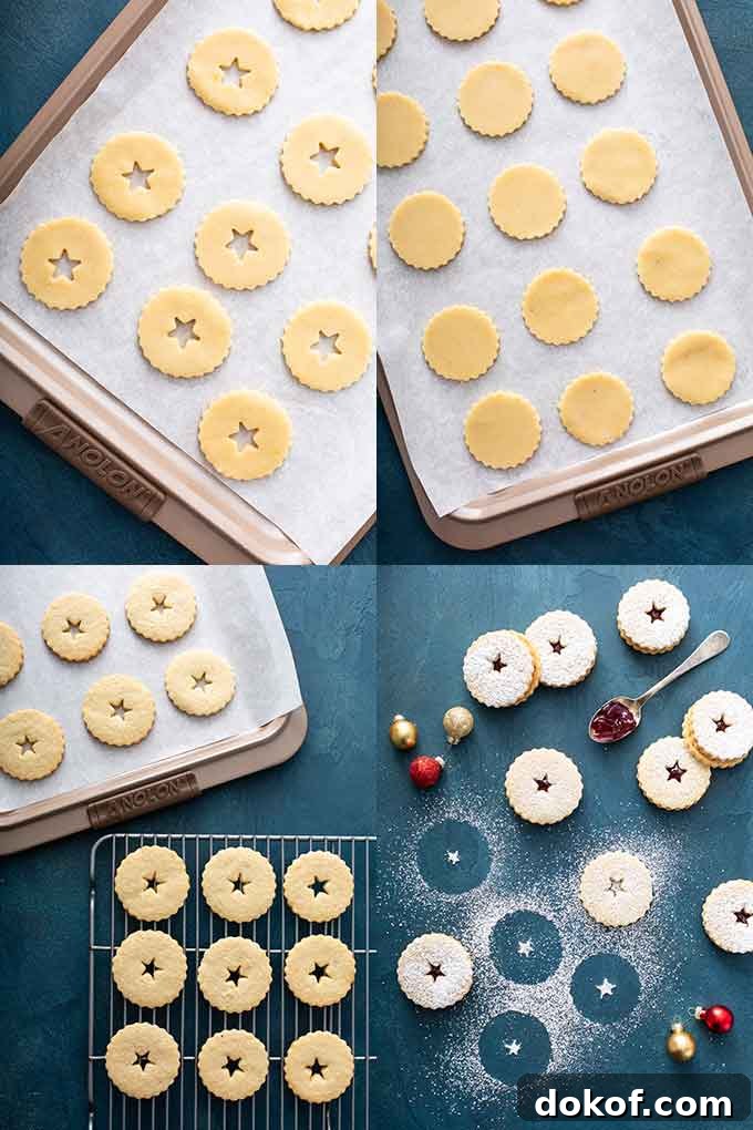 Classic Linzer Cookies Recipe: How to Make Austrian Jam Sandwich Cookies 8 step by step photos on how to assemble linzer christmas cookies
