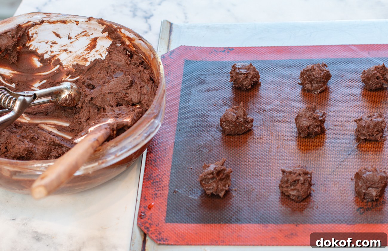Simply scoop dough onto sheet pan - leave some room in-between them
