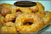 Glazed Pumpkin Doughnuts with Buttermilk Glaze Recipe
