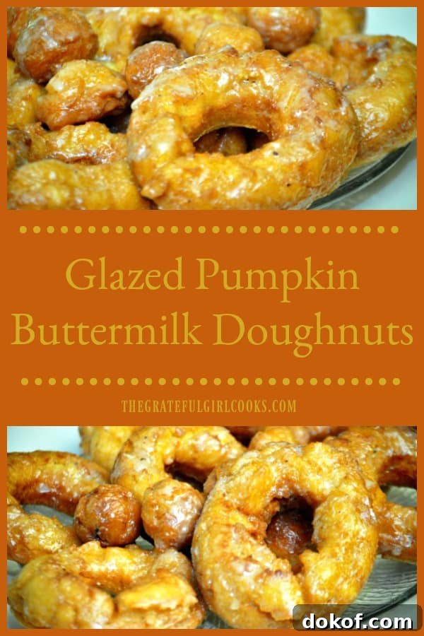 Make a dozen yummy glazed pumpkin buttermilk doughnuts (and doughnut holes) in about 30 minutes! No rising time involved for this easy recipe.