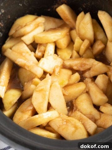 Slow cooker stewed apples