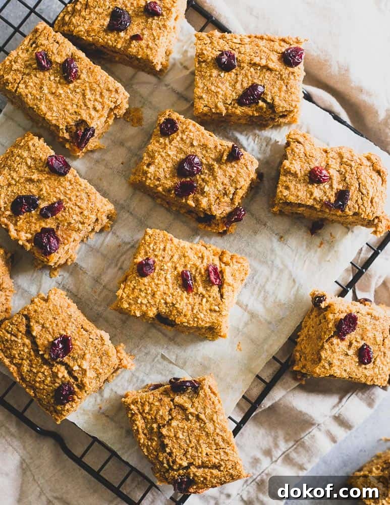 These sweet potato bars make a delicious healthy snack. Add dried cranberries for a festive spin! These sweet potato bars make a delicious healthy snack. Add dried cranberries for a festive spin!