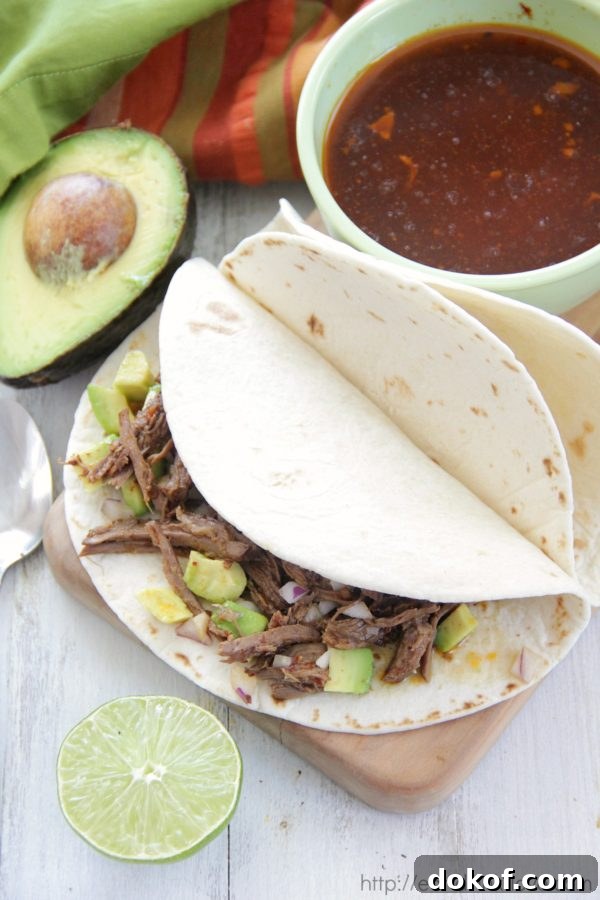 Slow Cooker Beef Barbacoa Tacos