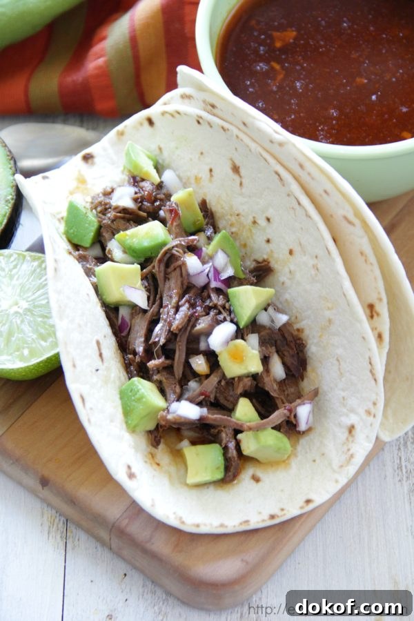 Slow Cooker Beef Barbacoa Tacos